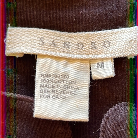 SANDRO Women's Brown Corduroy Evening Jacket Size M - Picture 5 of 10